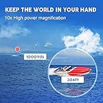 10x42 Binoculars for Adults - Professional HD Roof BAK4 Prism Lens Binoculars for Bird Watching, Hunting, Travel, Sports, Cruise, Concert, with Carrying Bag - Image 2