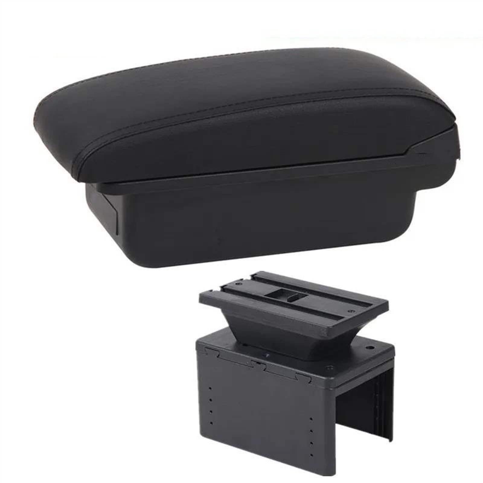 NOHEEU Car Modification Interior Accessories For I20 2021 2022 2023 2024 Seat Armrest Box Storage(A2 black line No USB)