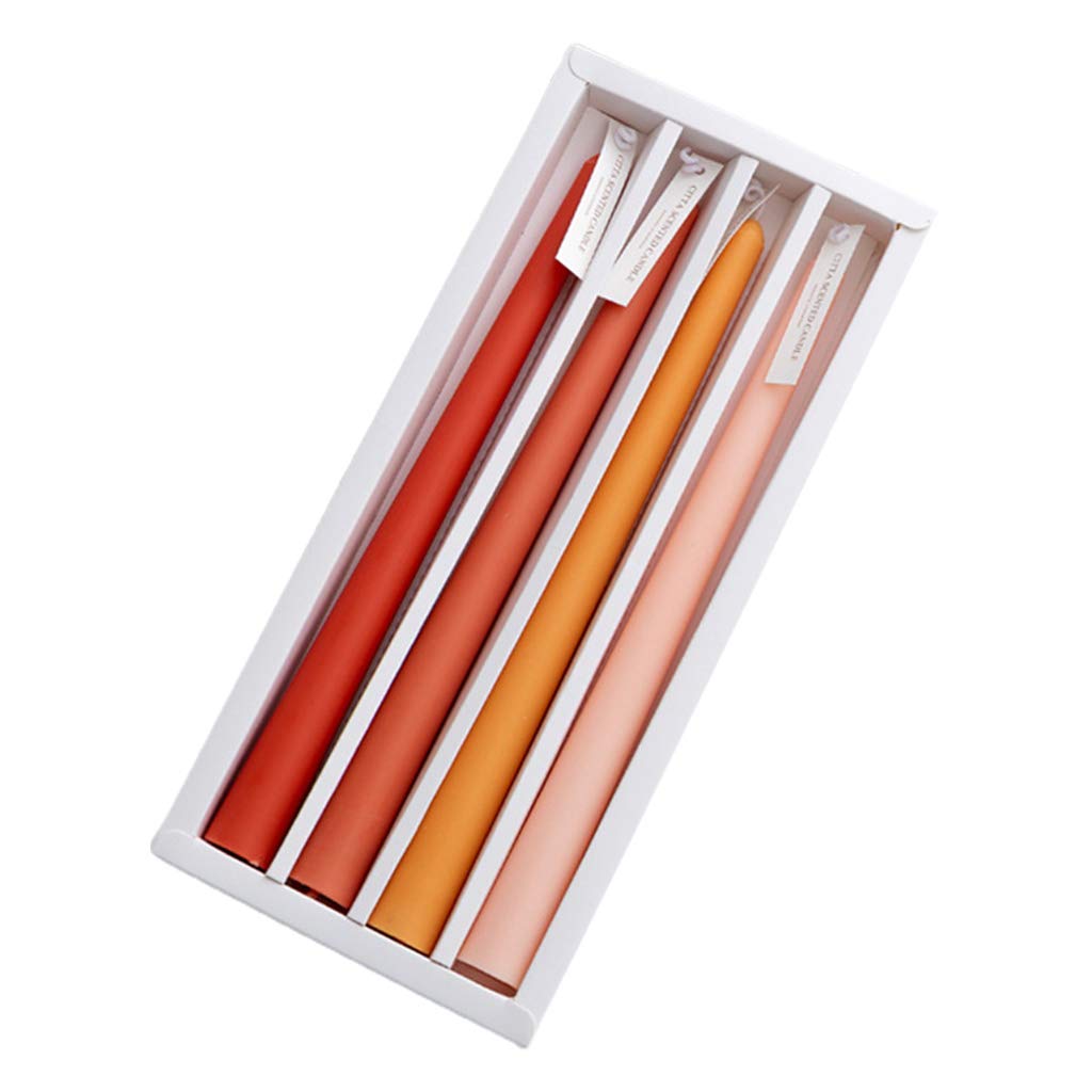 4 PCS Long Scented Candles Taper Long Scented Gift Valentine ' s Day Wedding Party Anniversar Highly Scented Candles