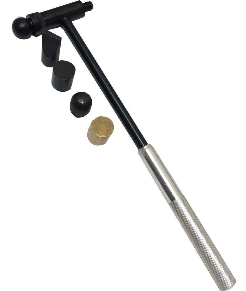 BENCH WIZARD 7.5" Crafter's 6-In-1 Multi Head Hammer | Includes Brass, Nylon, Rounded Dome, Flat, Standard Head & Curved Head | Great For Jewelry Making, Metalworking, DIY Projects