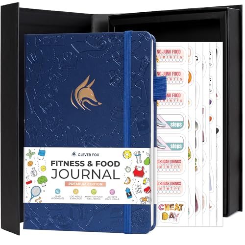 Journal de fitness et d'alimentation de qualité supérieure A5 en papier épais texturé