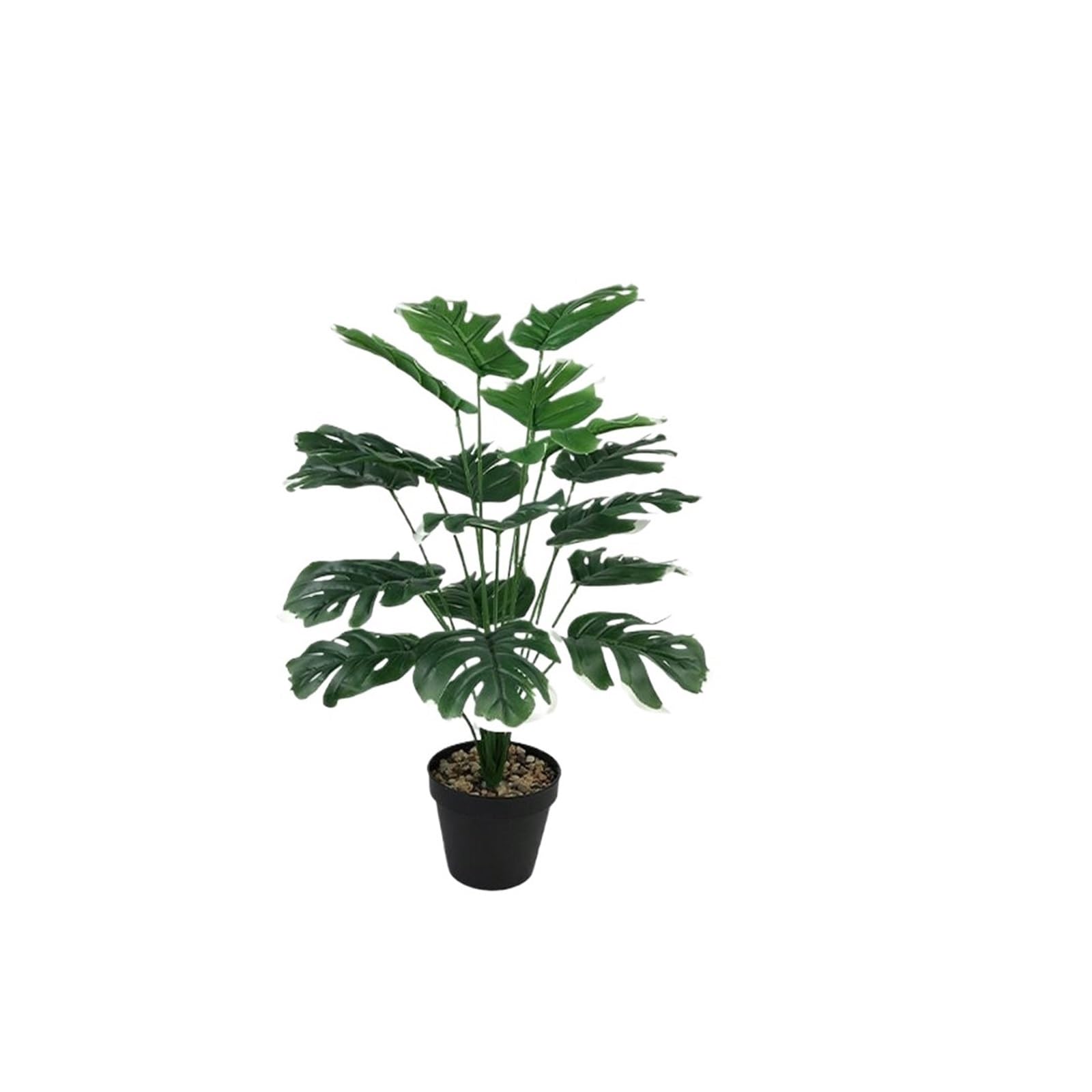 Artificial Foliage Stems Green Artificial Tropical Palm Branches 12-18 Forks Turtle Back Leaf Fake Plant Living Room Balcony Decorative Leaves(Color4)