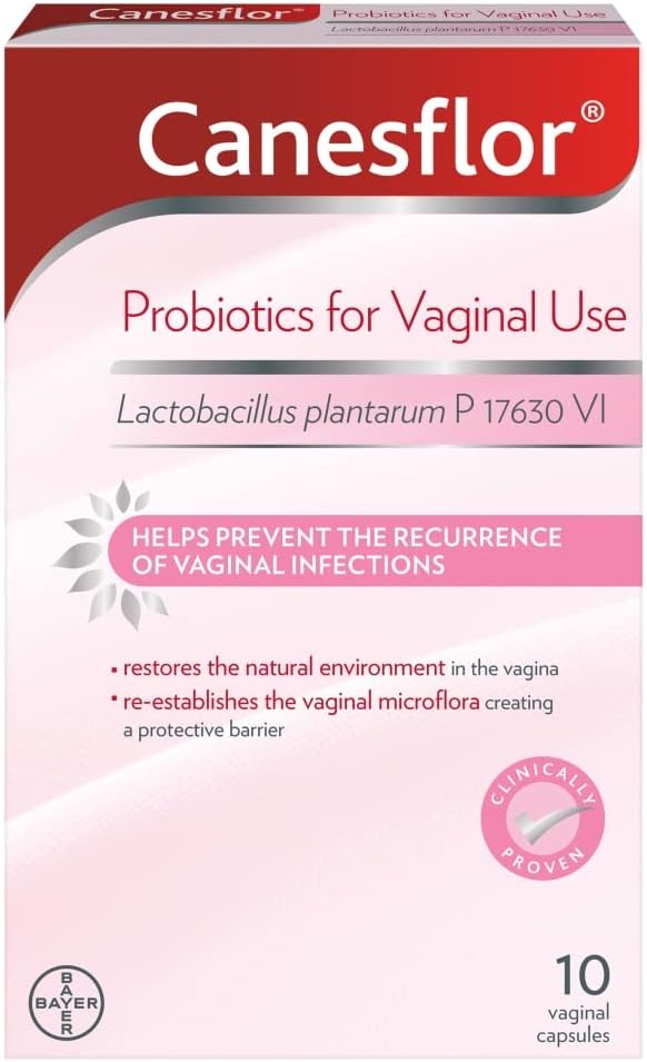 Canesflor Vaginal Probiotics | Helps Prevent Recurrence of Vaginal Infections Such as Thrush | Clinically Proven - Pack of 10 Vaginal Capsules (Pack of 1)