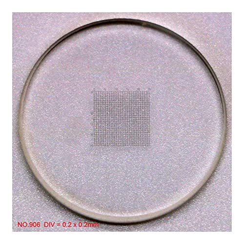 Microscope Microscope Micrometer Slides 20.4mm Optical Glass Eyepiece Reticle Microscope Ocular Micrometer Slides(NO.906)