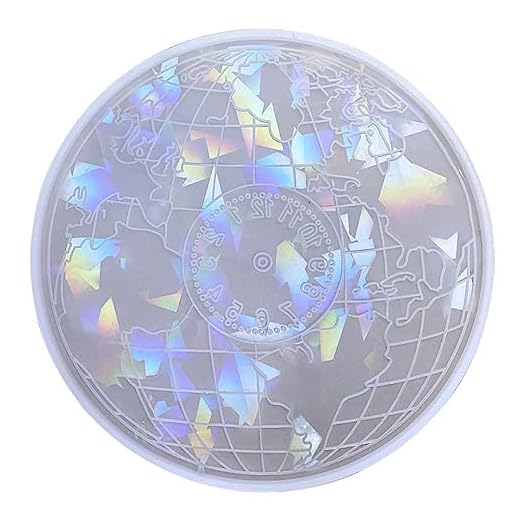 BOGEEL Holographic Round Earth Clock Silicone Mold Home Decoration Epoxy Resin Mold Handmade Craft Clock Mold Easy to Clean