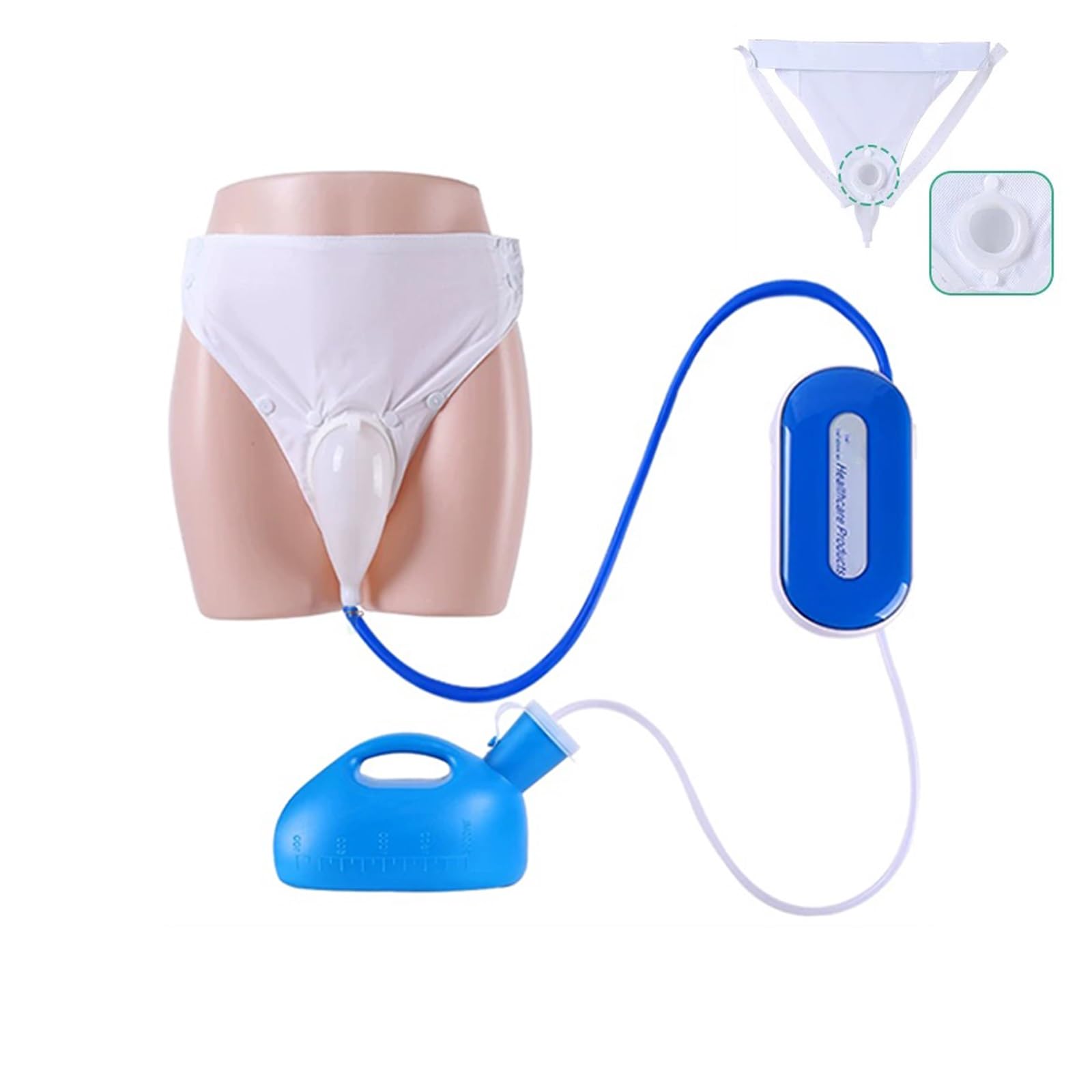 Noszone majtki na nietrzymanie moczu, inteligentne urządzenie do odprowadzania moczu, automatyczny start/stop, wykrywanie absorpcji moczu w 0,5 sekundy, ładowanie przez USB(Men's routine)