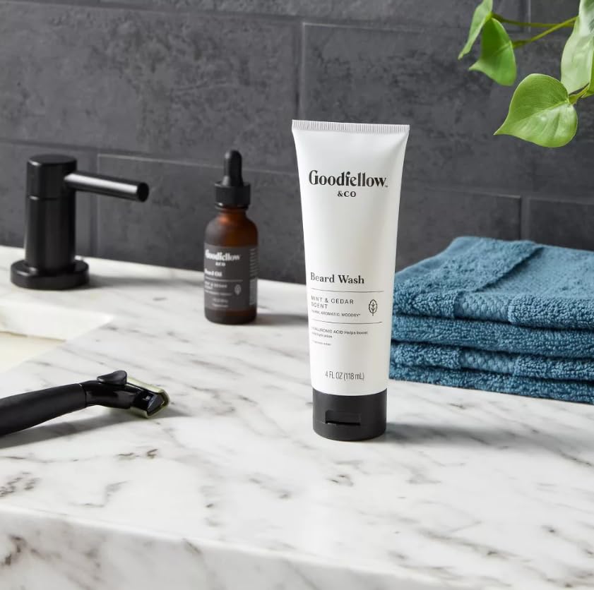 Goodfellow & Co Beard Oil, Beard Balm & Beard Wash - Moroccan Mint & Cedar Beard Care Set - (1 fl oz, 1.6 oz, 4 fl oz) - Image 8