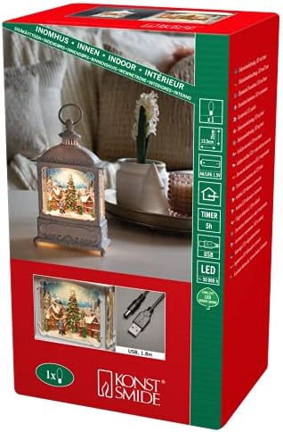 Light Up Globe Pere Noel Lumineux Konstsmide LED Snow Globe Lantern ...