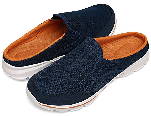 INMINPIN Unisex Slippers Casual Clog House Shoes Comfort Slip-On Walking Mules with Indoor Outdoor Anti-Skid Sole for Men and Women, Blue Orange, 8 UK - Image 6