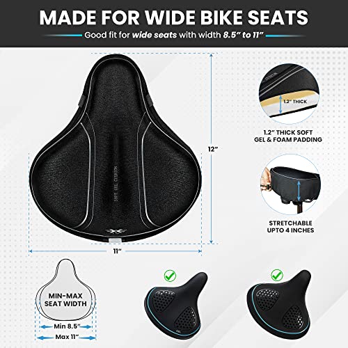 Bontrager Women's Zacro Wide Bike Seat Cushion Honeycomb Gel