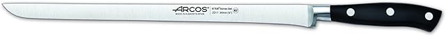 Arcos Series Riviera - Slicing Knife Ham Knife - Blade Nitrum Forged Stainless Steel 12" - Handle Polyoxymethylene (POM) Black Color