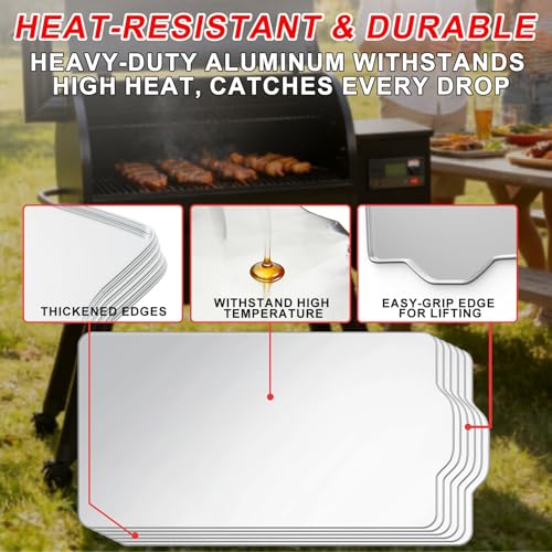Image of 6 Packs BAC520 Drip Tray Liners for Traeger Pro 780 Pellet Smoker Grill
