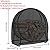 UCARE Firewood Log Holder Rack Cover Heavy Duty Waterproof Round Firewood Log Hoop Storage Covers for Outdoor Patio Garden Woodpile Protection Black Updated (S: 24x24x25in/ 61x61x63.5cm)
