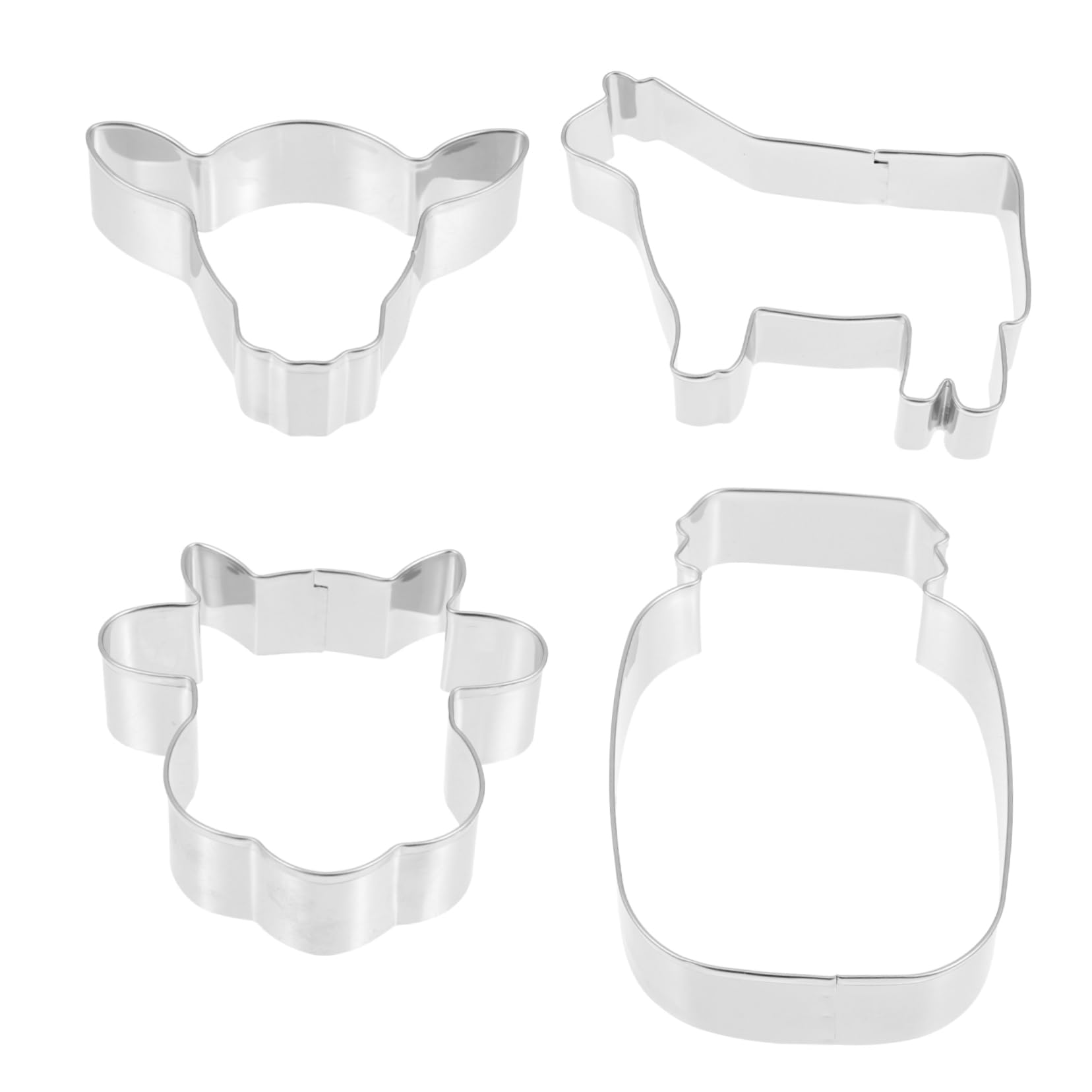 TOPBATHY 48 Pièces moule en acier inoxydable craquelins animaux emporte-pièces numérotés Moule à biscuits réutilisable Moule à biscuits de des sucreries animal nourriture