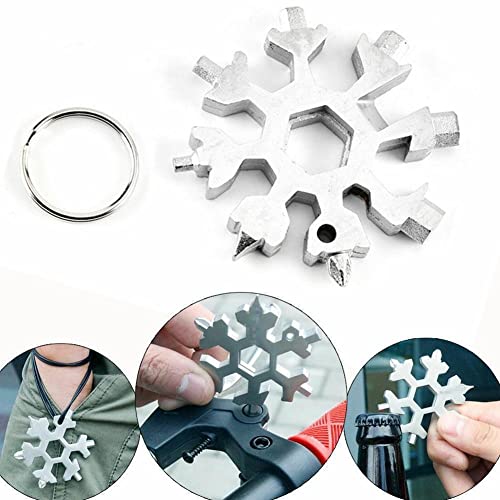 Outil multifonctionnel flocon de neige RANY 18 en 1 métal solide durable