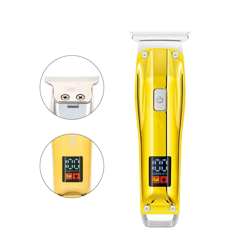 Maquina de Cortar Pelo Hombre, Tijeras eléctricas for peluquero con cabezal de aceite y pantalla digital LCD.