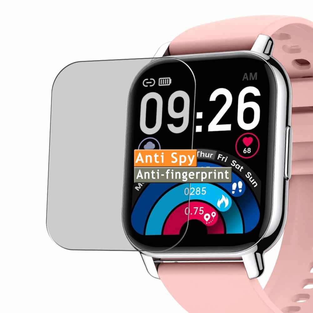 Vaxson Privacy Screen Protector, compatible with IDEALROYAL P66 1.85" smartwatch Smart Watch, Anti Spy Guard Film Protectors Sticker [NOT Tempered Glass]