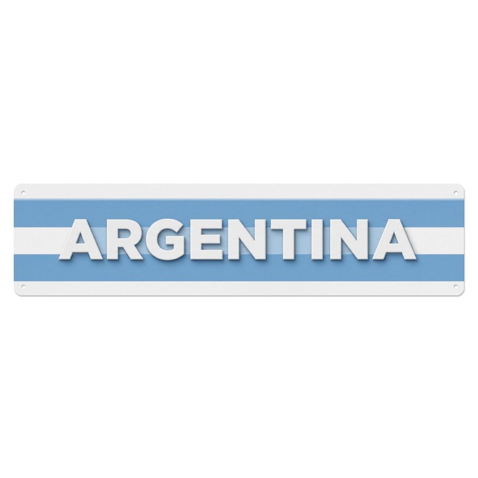 Metal Tin Sign Vintage Argentina Flag Pattern