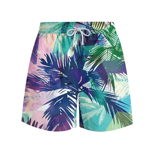 Mens Quick Dry Drawstring Board Shorts Comfy Trendy Print Beach Trunks Loose Swimwear Swimsuit Shorts with Pocket4