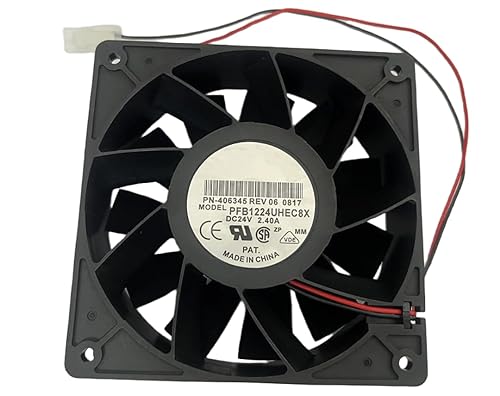 Miniatura 2 de PFB1224UHEC8X Ventilador de enfriamiento inversor PFB1224UHEC8X DC24V 2.40A 12CM 12038 Ventilador de enfriamiento de 2 hilos