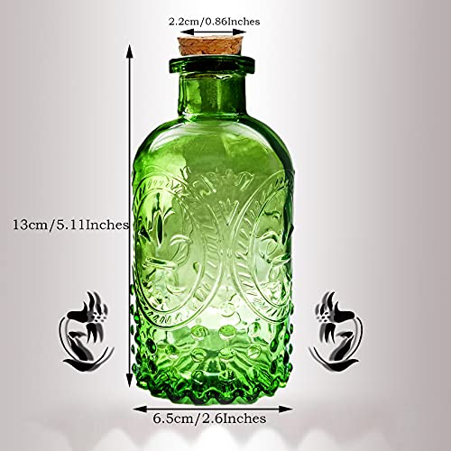 Midanggu Small Clear Glass Apothecary Diffuser Decorative Bottles Vase Home Decorations Ornaments With Cork Lids ,Spice Container Spell Jars,Wedding Witchcraft Supplies thumb #1
