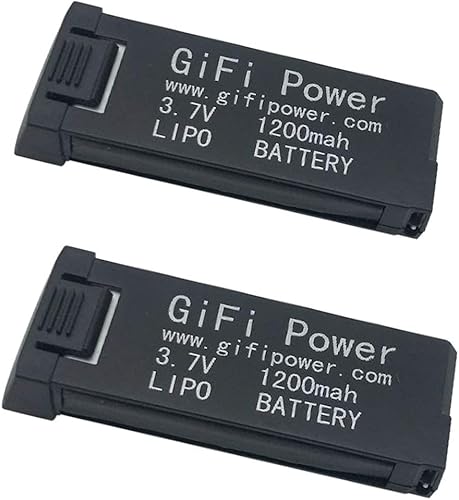 Paquete de 2 baterías de repuesto LiPo de 1200 mAh 37 V de alta capacidad compatibles con Emachine E58S168HY019 RC Drone