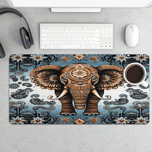 Mouse Pad Grande Antideslizante con Estampado Elefante miniatura 5
