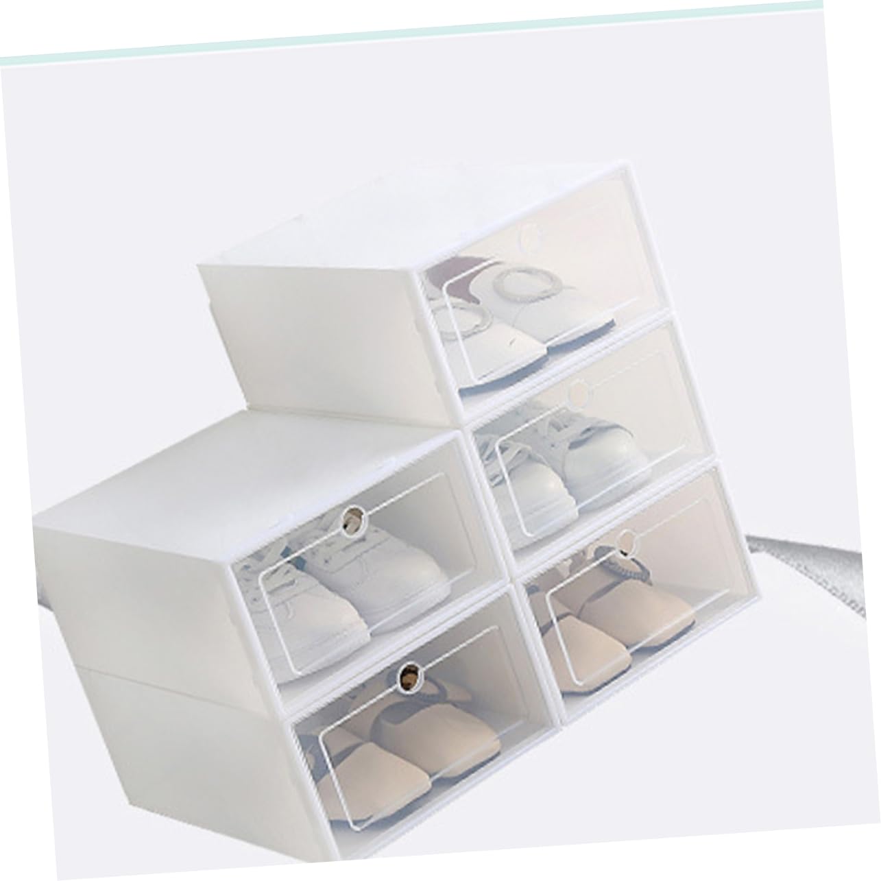Alipis Caja de Zapatos Apilable Transparente Gruesa 30 Piezas PP L