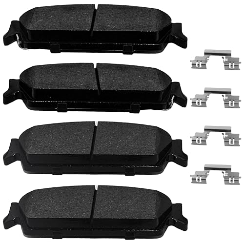 Image of Brake Pads Rear Set Compatible with Cadillac Escalade, Chevy Avalanche Silverado Suburban 1500 Tahoe, GMC Sierra 1500 GMC Yukon Automotive Replacement Rear Brakes Semi-Metallic D1194
