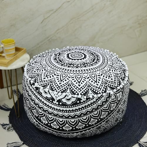 Funda de puf India con diseño de Mandala