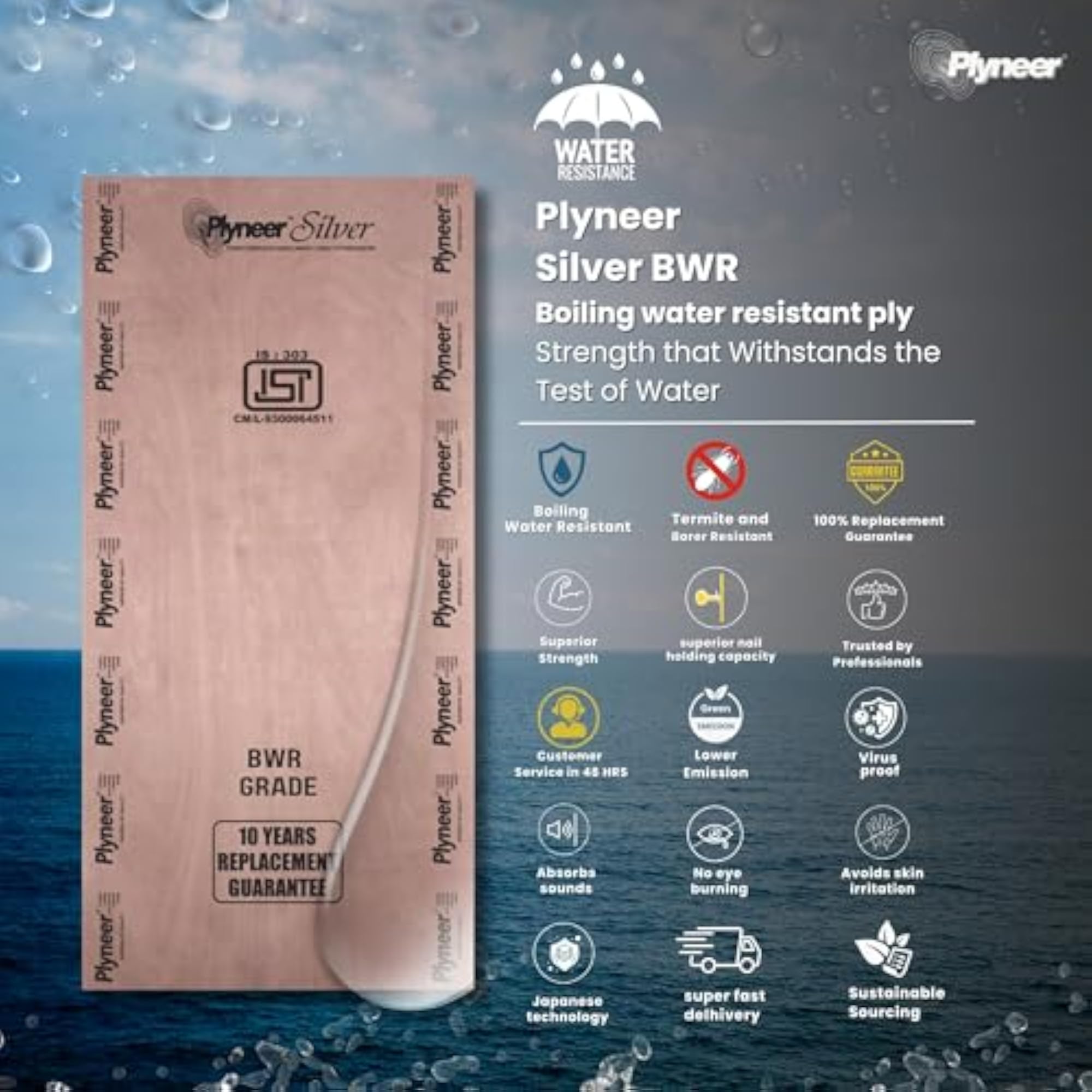 Silver BWR Plywood for Kitchens and Bathrooms