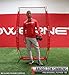 PowerNet Portable Baseball Practice Net for Pitching and Hitting, Softball Pitching Net, Pop Up Batting Cage Net Coach Shield from Errant Throws, Backyard Outdoor Training, 7 FT I-Screen (Black)