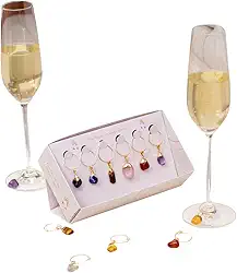 Genérico, Kit Marcador de Taças Cristais Rolados - Dourado