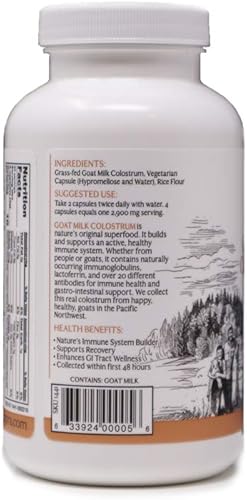 Miniatura 6 de MT. CAPRA SINCE 1928 Calostro de leche de cabra  Para un sistema inmunológico saludable, intestino y rendimiento atlético, alimentado con pasto,