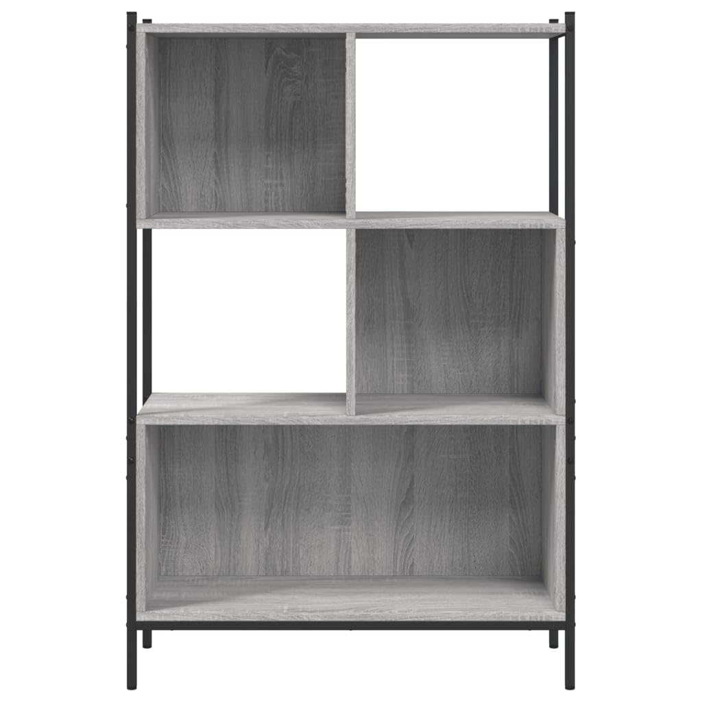 Estantería gris Sonoma 72 x 28 x 109 cm acero a base de madera moderna como separador de habitaciones con 20 kg por compartimento para salón, oficina, dormitorio, pasillo