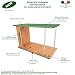 Hundehütten Hundehaus Hundehöhle mit Veranda Aus Massiv Holz Echtholz Geshenk THERMOVORHANG Made in Italy Mod. Italy E - Deutsche Dogge 121x140xH86