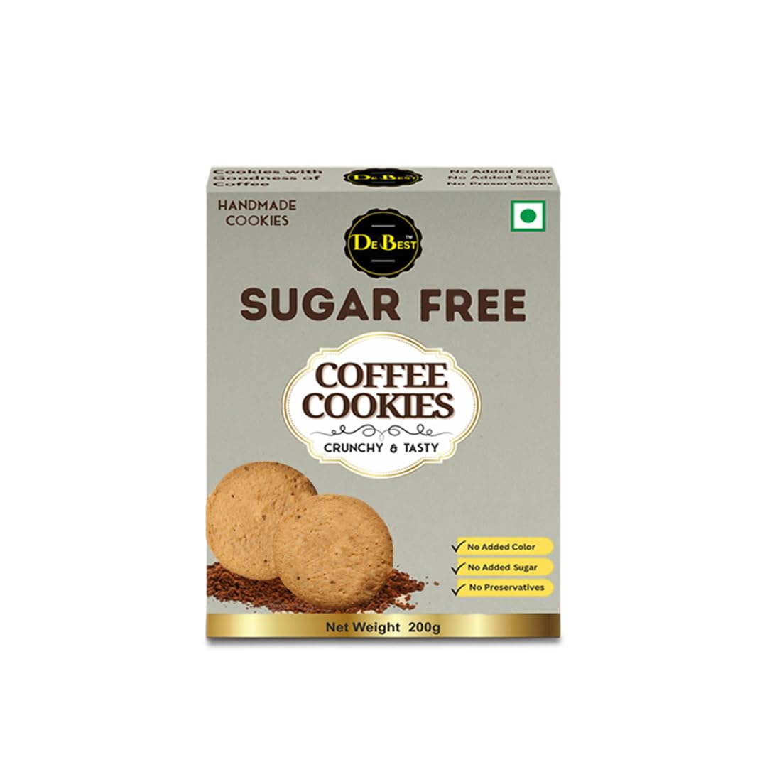De Best Sugar Free Coffee Cookies | Sugar Free | No added Color | Premium Handmade Cookies | Eggless cookies | Tasty & Crunchy | 200g (B0CKHSG3P3) Amazon Price History, Amazon Price Tracker