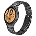 Juntan Compatible for Samsung Galaxy Watch 5 Watch 4 40mm 44mm Galaxy Watch 4 Classic 42mm 46mm Curved Ends No Gap Stainless Steel Watch Bands Quick Release Replacement Strap (7 Beads Black)
