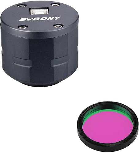 SVBONY Cámara de telescopio SV305, cámara de astronomía de 2 MP, para fotografía de visión planetaria, paquete con filtro de telescopio UHC para