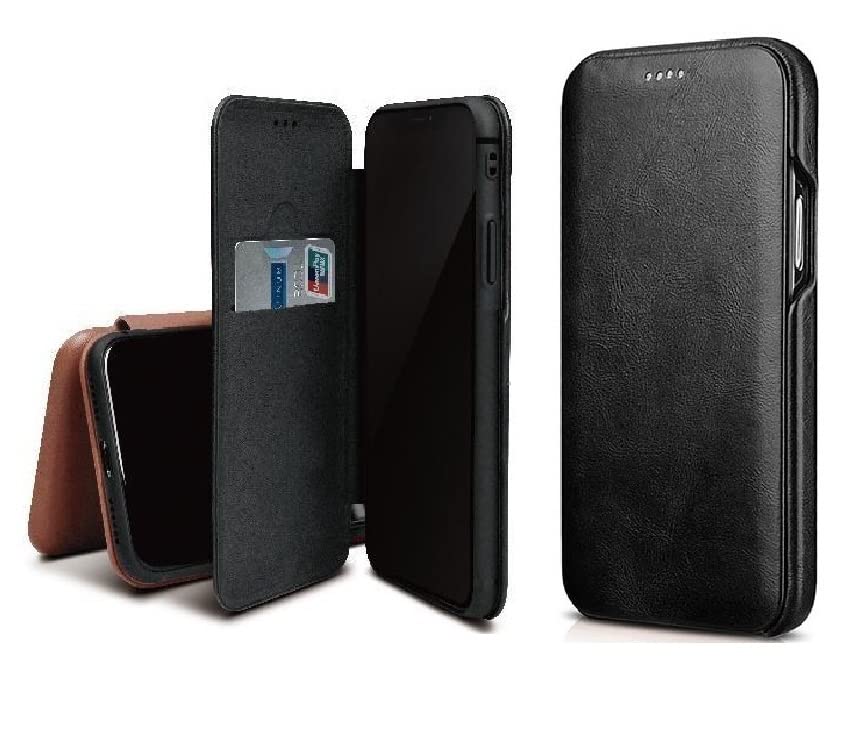 Image of WHITBULL Business Style Horizontal Magnetic Flip Leather Case Compatible with Samsung Galaxy Note 10 Plus Black