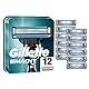 Gillette Mach3 Rasierklingen Herren, Packung mit 12 Rasierklingen-Nachfüllpackungen, stärker als Stahlklingen, Enhanced Lubrastrip, XXL, Verpackung kann variieren