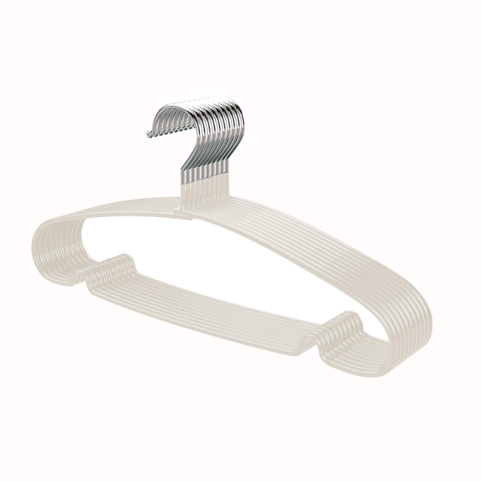 10Pieces Practical Clothes Hangers Nonslip Shoulder Shape Household Hanging Storage Solution for Delicate Garments Nonslip Clothes Hangers