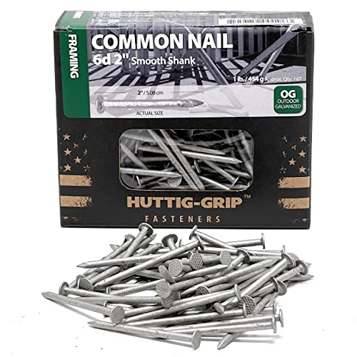 Huttig-Grip 2 inches Framing Common Nail 6d Size, Outdoor Galvanized...
