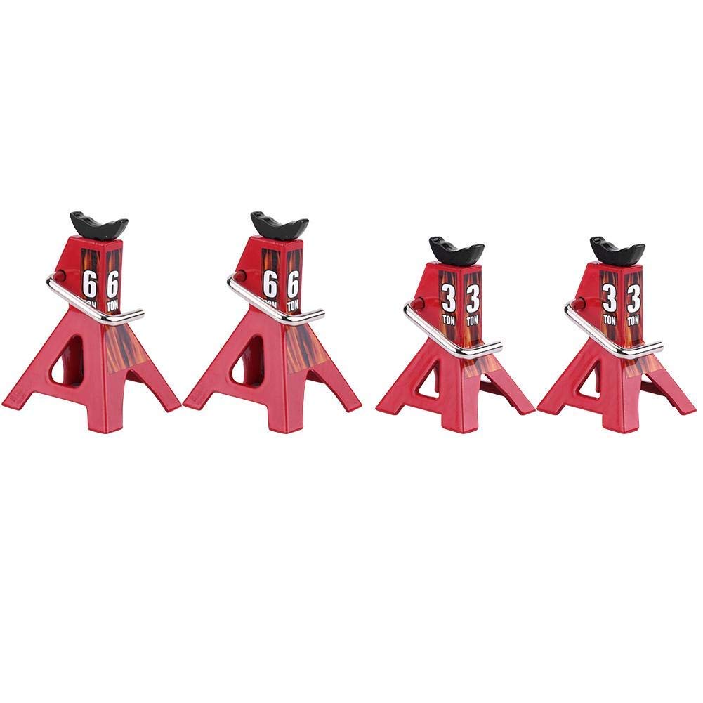 Crawler RC, 4Pcs RC Jack Stand Metal 6 Ton 3 Ton Simulación Jack Soportes para D90 Axial Wraith SCX10 1/10 RC Crawler Car