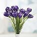 Factory Direct Craft Group of 3 Artificial Purple Crocus Bushes for Spring Arrangements and Easter Decorating