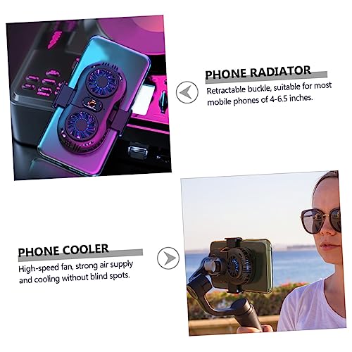 Uonlytech 3 St Mobiltelefon Kylare med Dubbel Fläkt och Förstoring