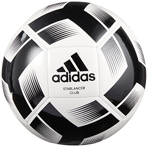 adidas Unisex-Adult Starlancer Club Ball, White/Black, 4