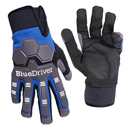 BlueDriver Impact Gloves (Mechanics Gloves) (Large)