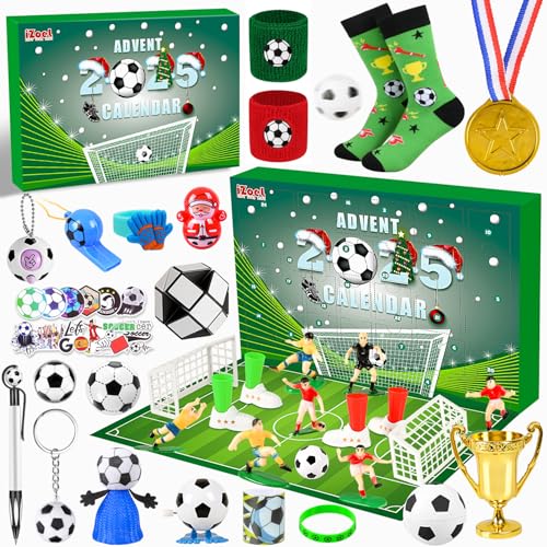 iZoeL 2025 WM Fußball Adventskalender mit 24 Thema Spielzug WM...