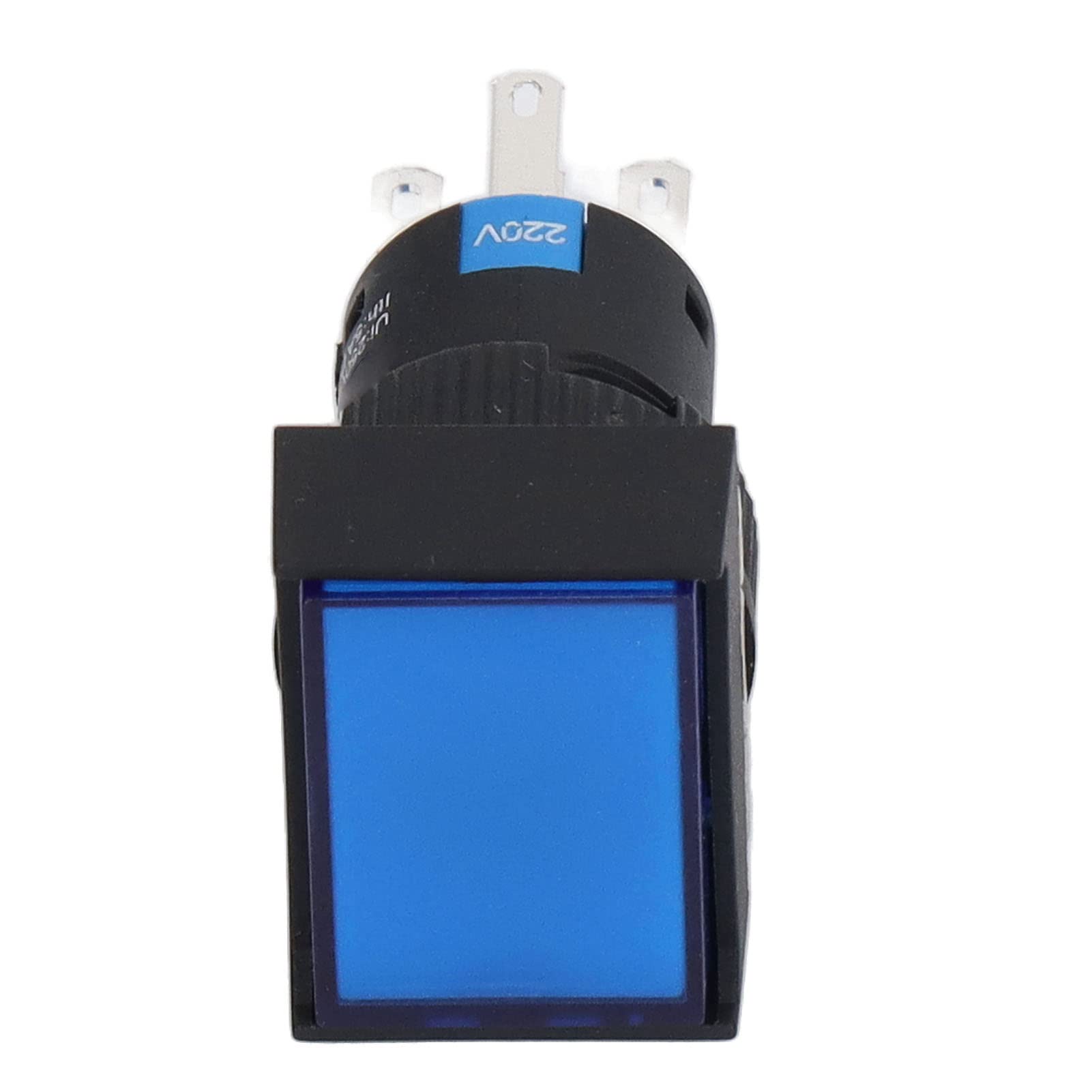 Ausla Interruptor de Botón, Interruptor de Botón Pequeño ABS 220 V 5 A con Luz Indicadora Diseño de Bloqueo Automático 25 Piezas para Control Industrial Uso de relé de Motor de Electrodomésticos